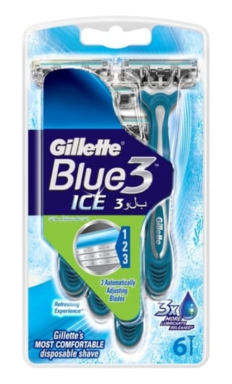 Gillette, Blue3 Ice, Gillette, maszynka jednorazowa, 6 szt Gillette