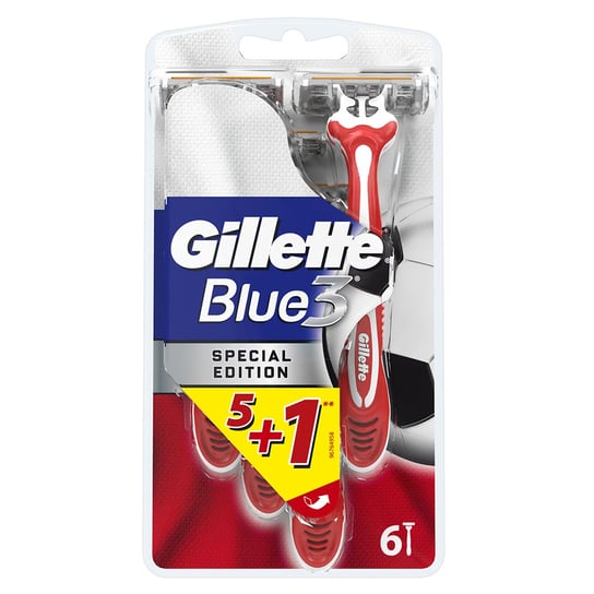 Gillette, Blue3, jednorazowa maszynka do golenia dla mężczyzn, 6 szt. Gillette