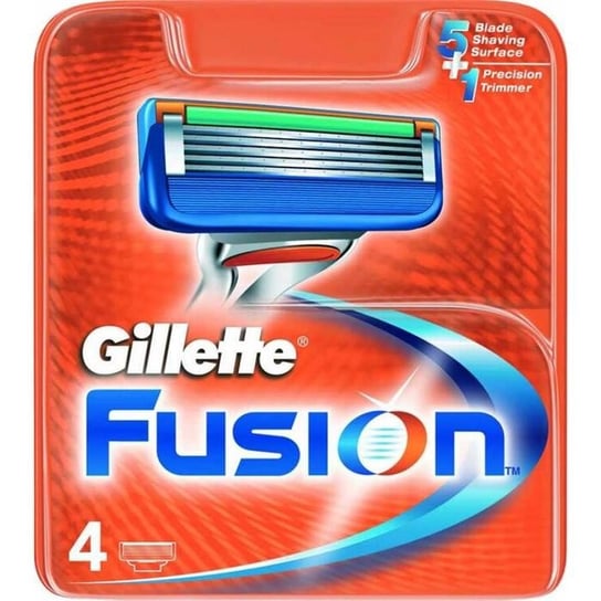 Gillette, Fusion, ostrza wymienne do maszynki do golenia, 4 szt. Gillette