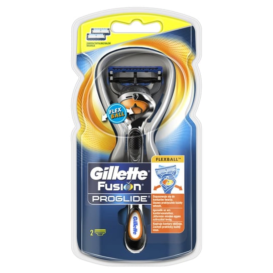 Gillette Fusion ProGlide Maszynka do golenia dla mężczyzn + 2 ostrza wymienne Gillette