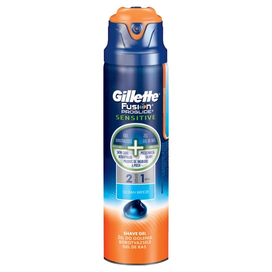 Gillette, Fusion Proglide Sensitive, żel do golenia Ocean Breeze, 170 ml Gillette