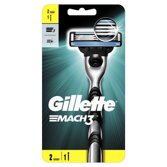 Gillette, Mach 3, maszynka do golenia + 2 wkłady Gillette
