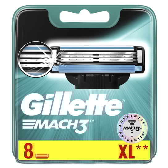 Gillette Mach3 Ostrza Mach 3 Wkłady, Do Maszynek 8 szt. Gillette