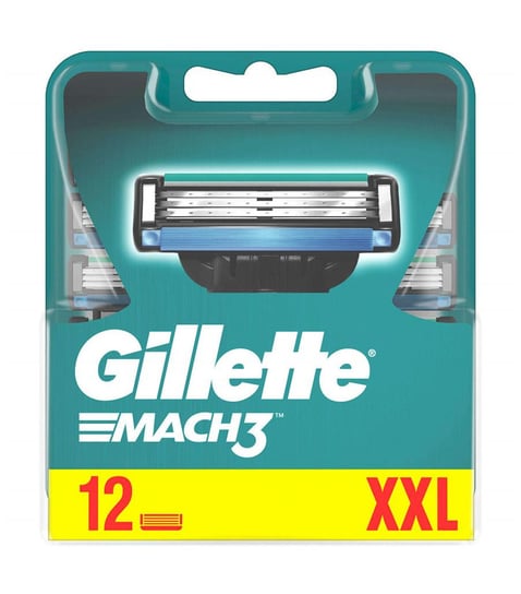 Gillette, Mach3, wkłady do maszynki, 12 szt. Gillette