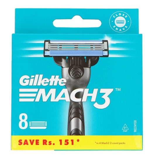 Gillette Mach3, Wkłady do maszynki, 8 szt. Gillette