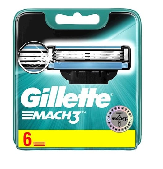 Gillette, Mach3, wymienne ostrza do maszynki do golenia, 6 szt. Gillette