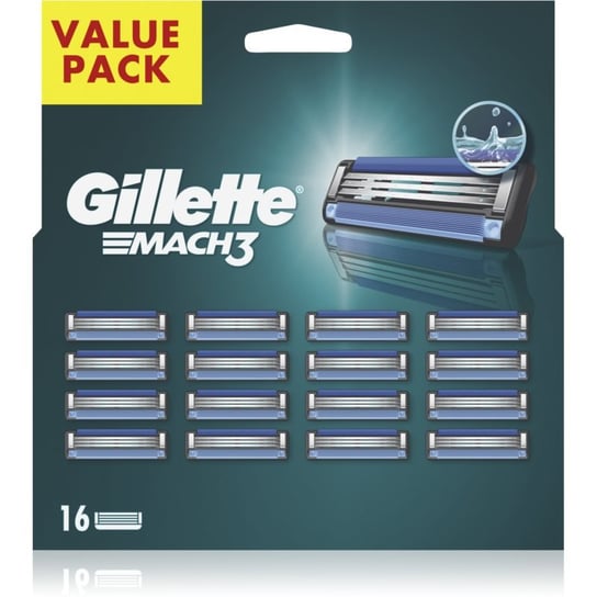 Gillette Mach3 Zapasowe Ostrza 16 Szt. Gillette