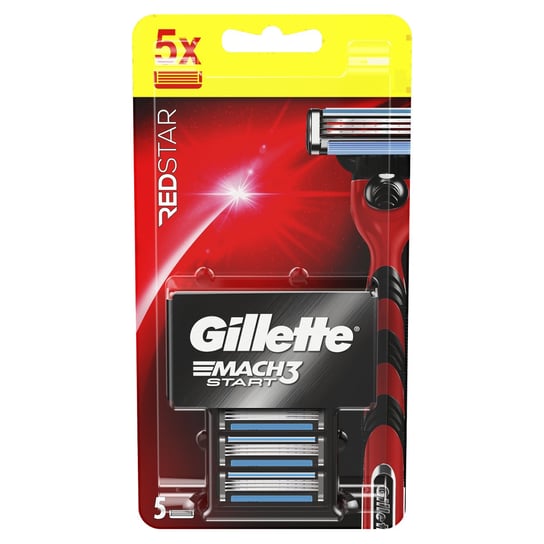 Gillette Match3 Start RedStar, Wkłady do maszynki do golenia, 5 szt. Gillette