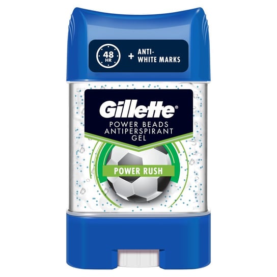 Gillette, Power Beads, Antyperspirant w żelu dla mężczyzn Power Rush, 75 ml Gillette