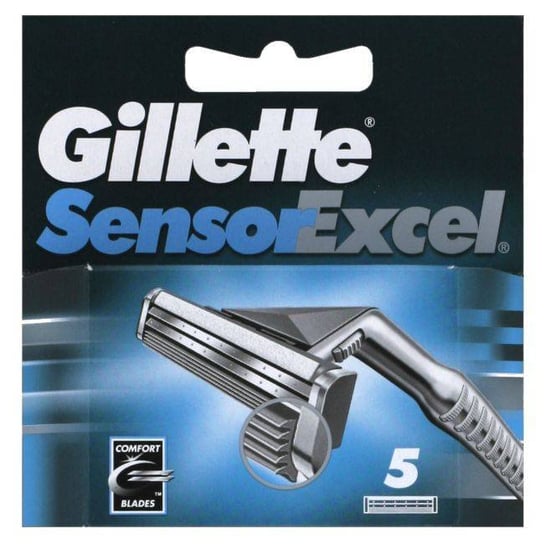 Gillette, Sensor Excel, ostrza wymienne do maszynki do golenia, 5 szt. Gillette