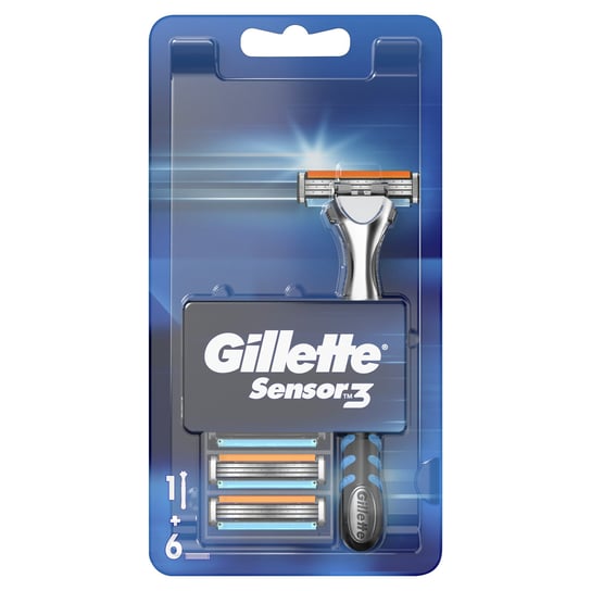 Gillette, Sensor3, Maszynka do golenia dla mężczyzn, 6 ostrzy Gillette