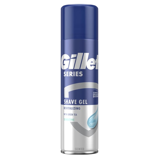 Gillette Series Rewitalizujący żel do golenia dla mężczyzn, z zieloną herbatą, 200 ml Gillette