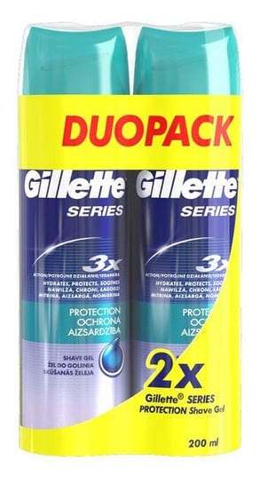 Gillette, Series, żel do golenia Protection, 200 ml, 2 szt. Gillette