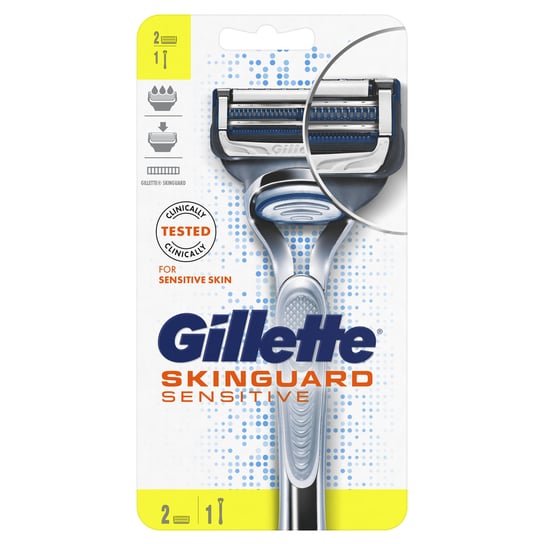 Gillette, SkinGuard Sensitive, maszynka + 2 wkłady Gillette