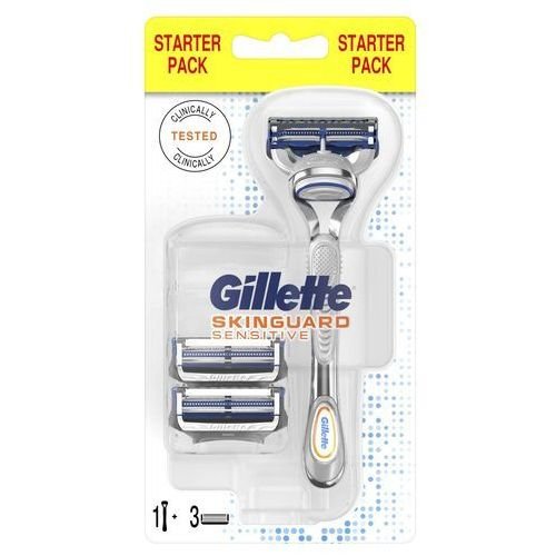 Gillette, SkinGuard Sensitive, maszynka + 3 wkłady Gillette