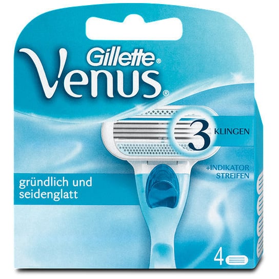 Gillette, Venus 3 Klingen, wymienne ostrza do maszynki do golenia dla kobiet, 4 szt. Gillette