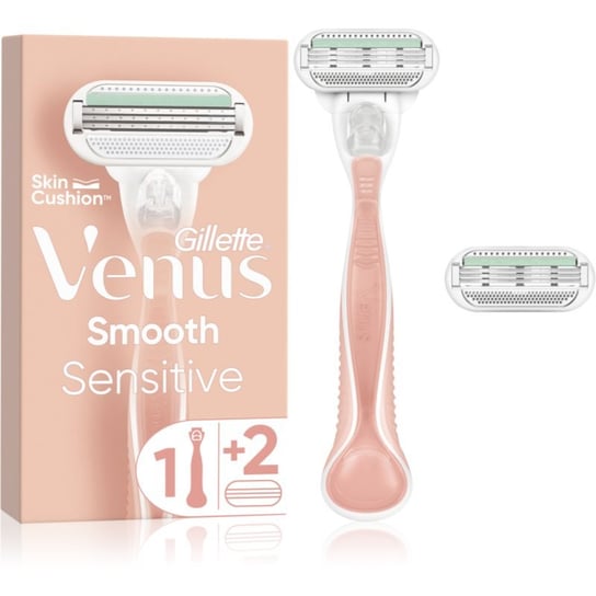 Gillette Venus Sensitive Smooth Golarka + 2 Głowice Zapasowe Gillette