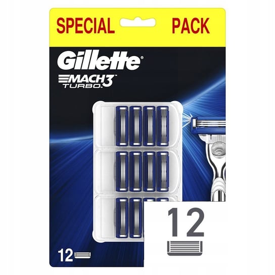 Gillette, Wkłady Mach3 Turbo Special Pack, 12 szt. Gillette