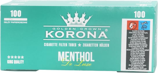 Gilzy papierosowe KORONA MENTHOL DE LUXE 100szt Korona