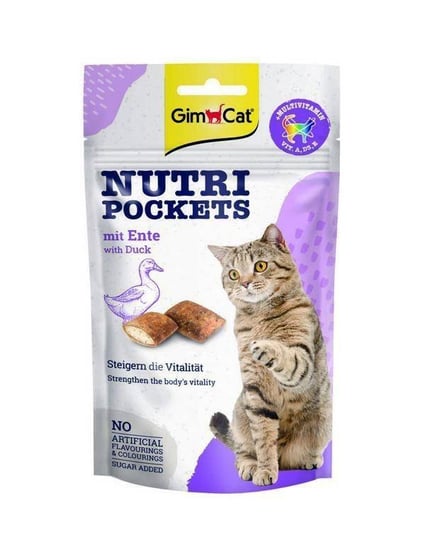 Gimcat Nutri Pockets 60g Kaczka&Multivit GIMBORN