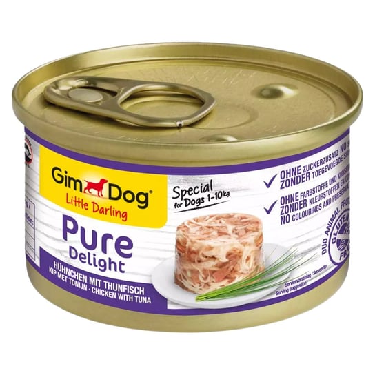 Gimdog Pure Delight 85G  - Karma Dla Małych Psów Kurczak I Tuńczyk W Galarecie GimDog