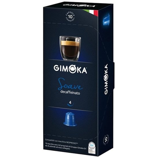 Gimoka, kawa kapsułki Soave Decaffeinato, 10 kapsułek Gimoka
