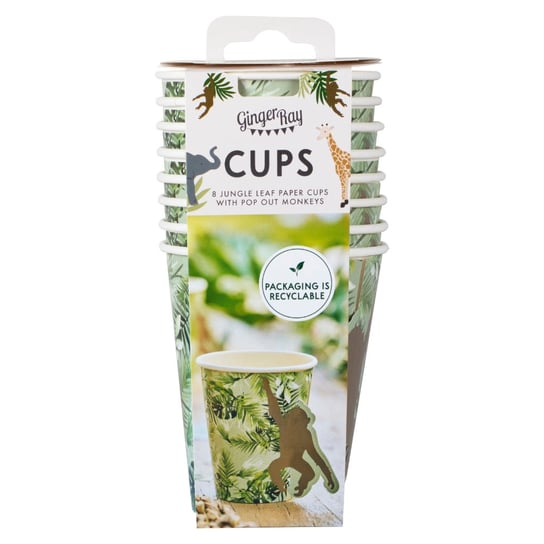 Gingerray Kubki papierowe Monkey Party Paper Cups - Ginger Ray ...