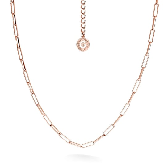 Giorre, Srebrny łańcuszek do wpinania charmsów pokrycie różowym 18K złotem, 50 cm GIORRE