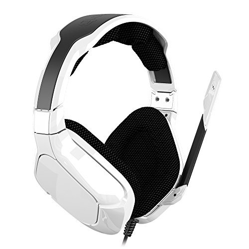 Gioteck – Biały przewodowy zestaw słuchawkowy stereo SX6 z kompatybilnością z VR i wieloma platformami (PS4) Gioteck