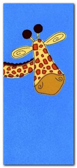 Giraffe on Blue plakat obraz 23x50cm Wizard+Genius