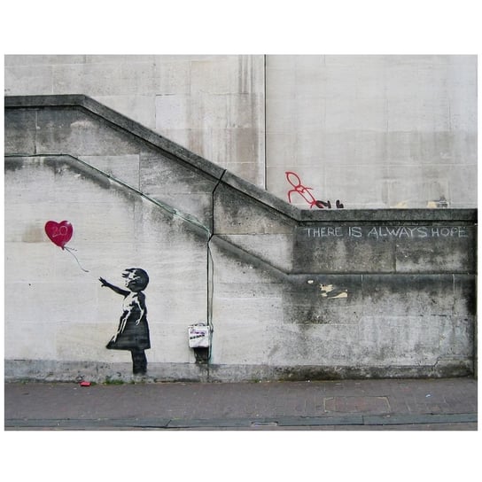 Girl and Heart Balloon, Banksy 60x80 Legendarte