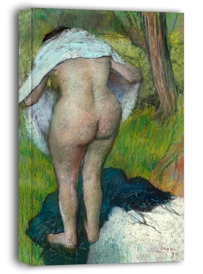 Girl Drying Herself, Edgar Degas - obraz na płótnie 60x80 cm Galeria Plakatu