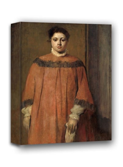 Girl in Red, Edgar Degas - obraz na płótnie 50x70 cm Galeria Plakatu