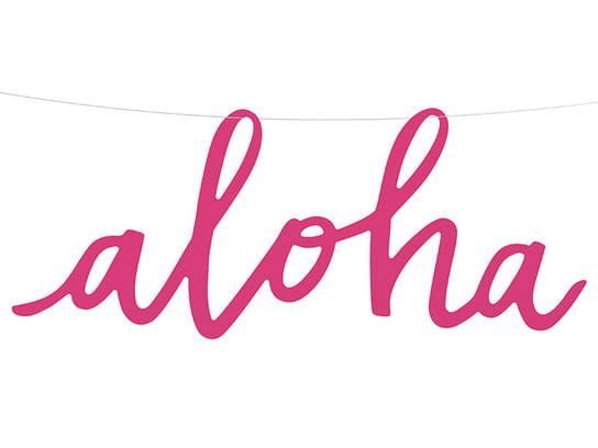 Girlanda, Aloha, różowy, 47 cm PartyDeco
