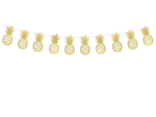 Girlanda Ananasy, złota, 150 cm PartyDeco