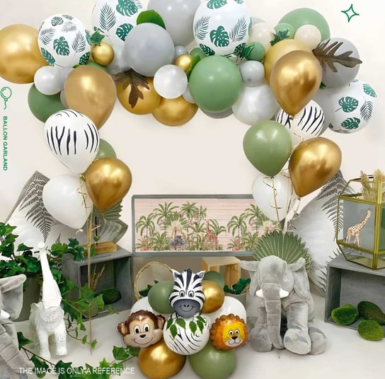 Girlanda balononowa, zestaw balonów Safari, 78szt JIXSTAR