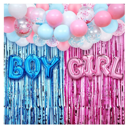 Girlanda balonowa Gender Reveal Party Boy girl Gotowy zestaw Baby Shower Szafran Limited
