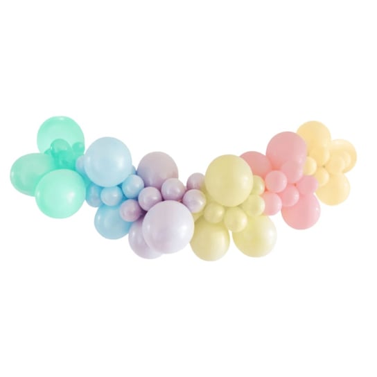 Girlanda Balonowa Macaron, Zestaw Pastelowy Tęczowy, 78 Balonów Ever