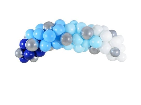 Girlanda balonowa, niebieska, 61 elementów PartyDeco