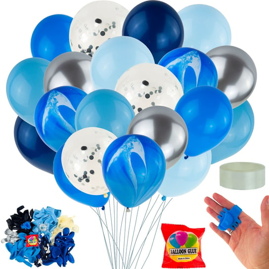 Girlanda Balonowa Zestaw Balonów Niebieski Konfeti MARTOM