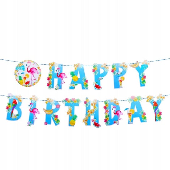 Girlanda Baner Happy Birthday Flaming 3M Urodziny Jixin