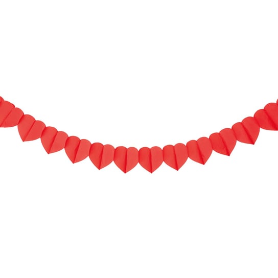 Girlanda baner papierowy czerwone serca 200cm Inna marka