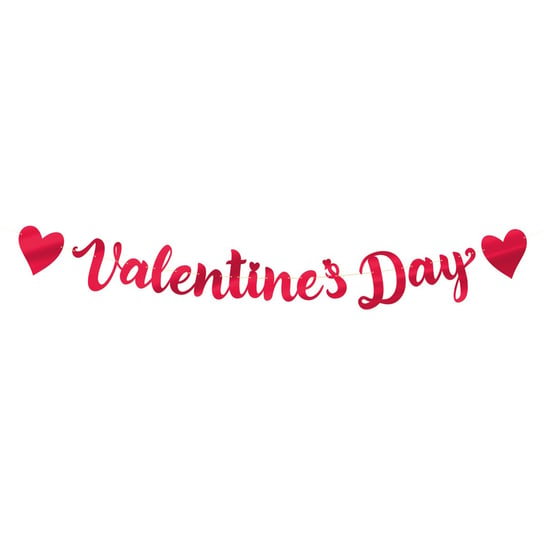 Girlanda baner Valentines Day czerwony 140cm Inna marka