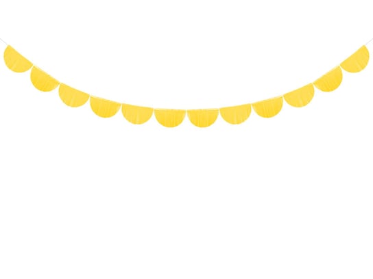 Girlanda bibułowa, Frędzle, żółty, 3 m PartyDeco