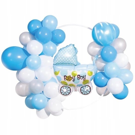 Girlanda brama balony Baby girl niebieski biały Brexitaw