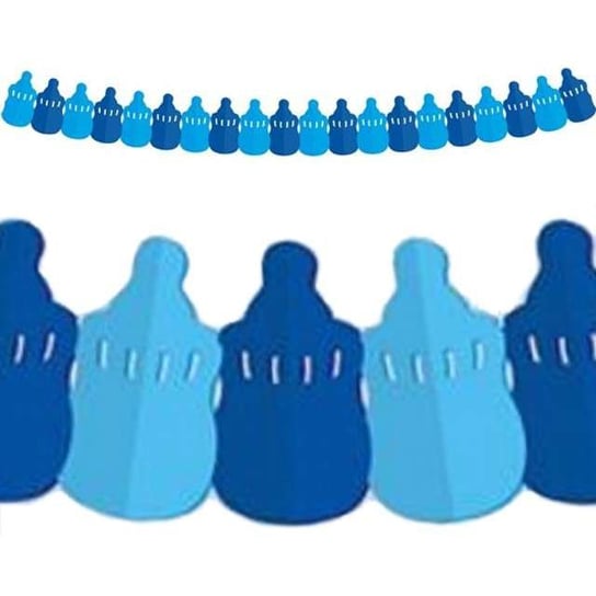 Girlanda, Butelka ze smoczkiem, błękitny, 360 cm GoDan