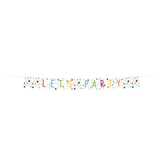 Girlanda chorągiewki, Confetti Birthday, 185x19 cm 