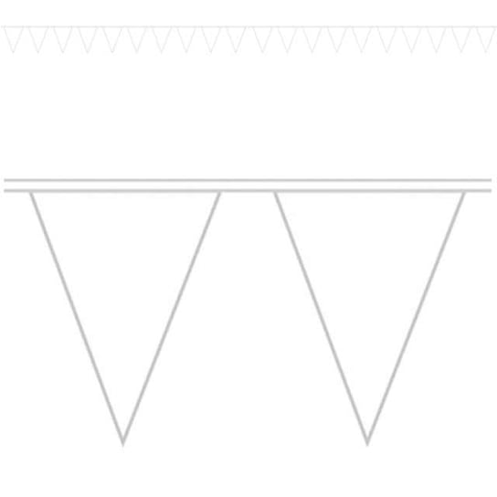 Girlanda, flagi Premium, 1000 cm, biała Amscan