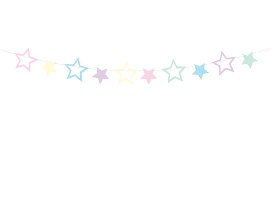 Girlanda, Jednorożec Gwiazdki, niebiesko-różowa, 140 cm PartyDeco