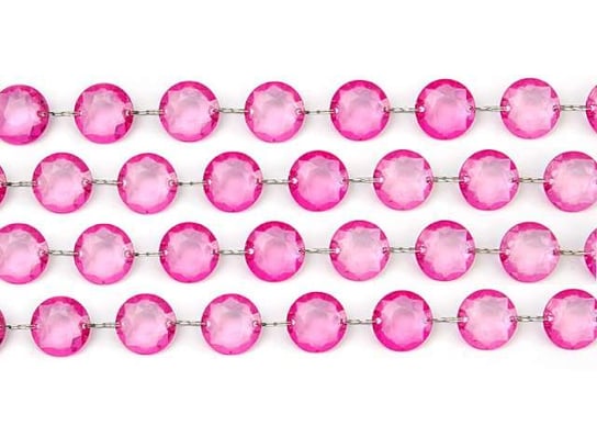 Girlanda kryształowa, różowy, 100 cm PartyDeco